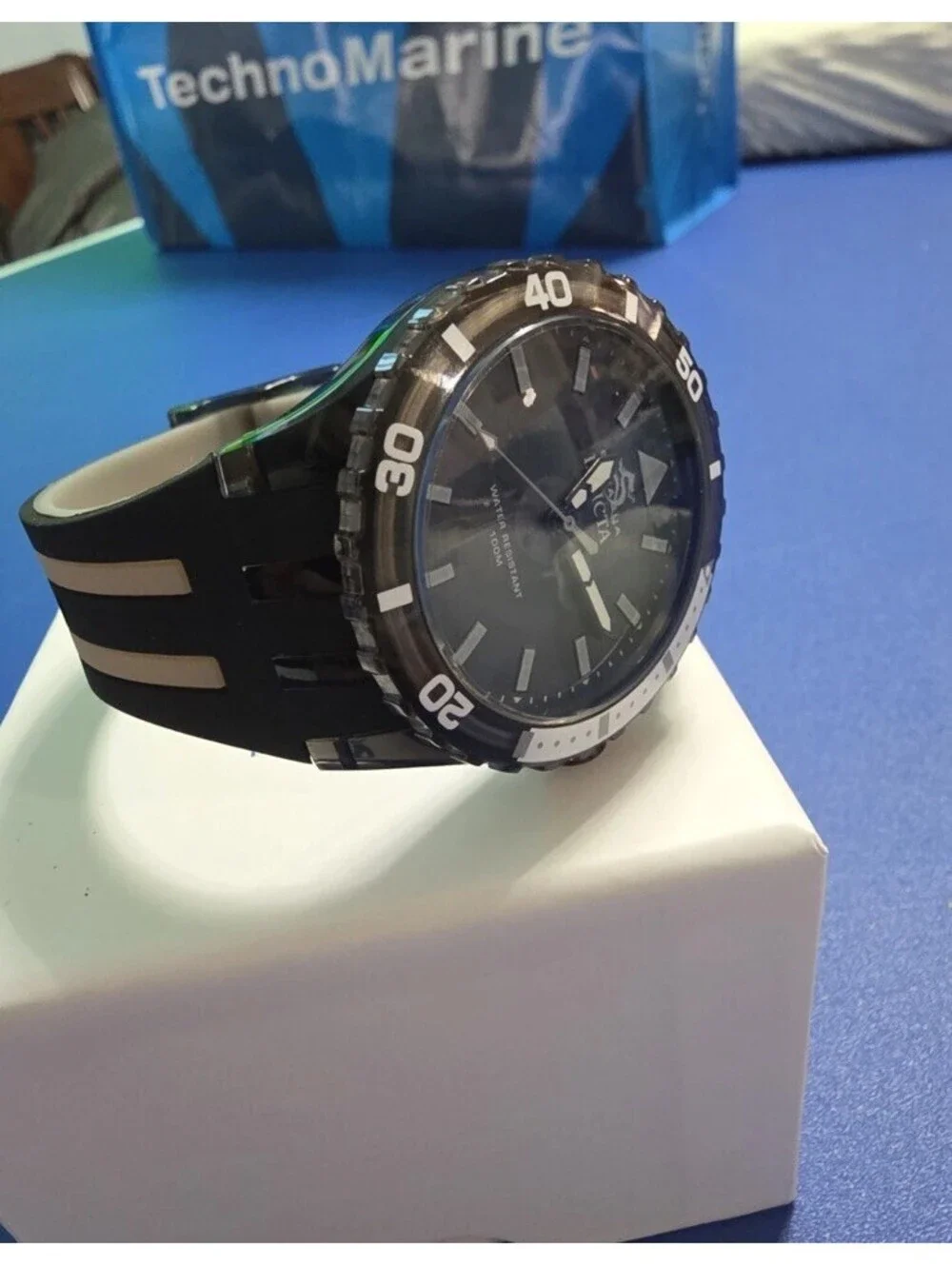 🔥Invicta Subaqua Men’s Watch 44mm- Grey Black And White Rotating Bezel-Silcone